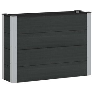 vidaXL Hochbeet Schwarz 100 x 30 x 72 cm WPC und Aluminium