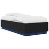 vidaXL Bettgestell mit LED Schwarze Eiche 80 x 200 cm Holzwerkstoff