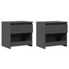 vidaXL Nachttische 2 Stk. Grau 40x30x39 cm Holzwerkstoff