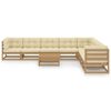 vidaXL 9-tlg Garten-Lounge-Set mit Kissen Honigbraun Massivholz Kiefer