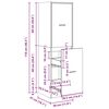 vidaXL Apothekerschrank Altholz-Optik 30x41x118 cm Holzwerkstoff