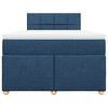 vidaXL Boxspringbett mit Matratze Blau 120x200 cm Stoff