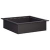 vidaXL Feuerstellenring Schwarz 90 x 90 x 25 cm Stahl