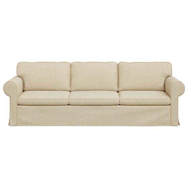 vidaXL Sofa Creme Gesamtabmessungen: 245 x 82 x 80 cm (B x T x H) Samt