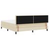 vidaXL Boxspringbett mit Matratze Creme 180 x 200 cm Stoff