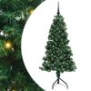 vidaXL Eckiger k&uuml;nstlicher Weihnachtsbaum Gr&uuml;n 150 cm PVC und Metall