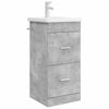 vidaXL Badezimmerschrank mit Waschbecken Betongrau 42 x 40 x 84,5 cm