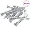 vidaXL Confirmat-Schrauben 12 pcs Silber &Oslash;7 x 58 mm Metall