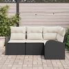 vidaXL Gartensofa-set 4 pcs Schwarz Poly-Rattan
