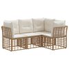 vidaXL Outdoor-Sofagarnitur Natur Polyester
