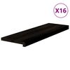 vidaXL Treppenstufen 16 Stk. Dunkelbraun 80x30x2 cm Massivholz Eiche