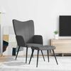 vidaXL Relaxsessel mit Hocker Dunkelgrau Stoff