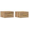 vidaXL Nachttisch 2 stk. 35 x 35 x 20 cm Holzwerkstoff Artisan-Eiche