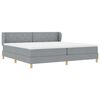 vidaXL Boxspringbett mit Matratze Hellgrau 200 x 200 cm Stoff