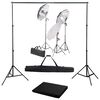 vidaXL Fotostudio-Set mit Lampen und Hintergrundsystem