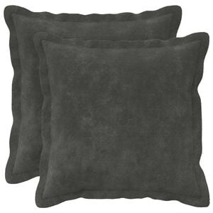 vidaXL Kissen mit Kissen HOUTEN 2 Stk. Anthrazit Mikrofaser Fleece