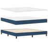 vidaXL Boxspringbett mit Kopfteil Blau 180 x 200 cm Stoff