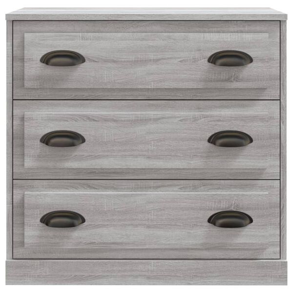 vidaXL Sideboards 2 Stk. Grau Sonoma Holzwerkstoff