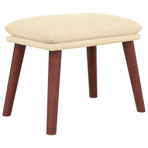 vidaXL Fu&szlig;hocker Creme 45x29,5x35 cm Stoff