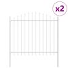 vidaXL Gartenzaun WOERDEN 2 stk. 170 x 190 cm Wei&szlig;