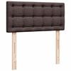 vidaXL Ottoman-Bett mit Matratze & LEDs Dunkelbraun 100x200 cm Stoff