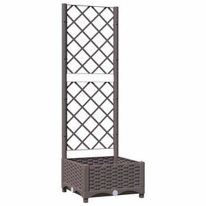 vidaXL Pflanzk&uuml;bel mit Rankgitter Braun 40x40x121,5 cm PP