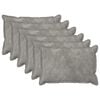 vidaXL Wurfkissen 6 stk. HOUTEN Hellgrau 40 x 60 cm Mikrofaser Fleece