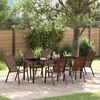 vidaXL Garten Essgruppe 7 pcs Braun und Schwarz
