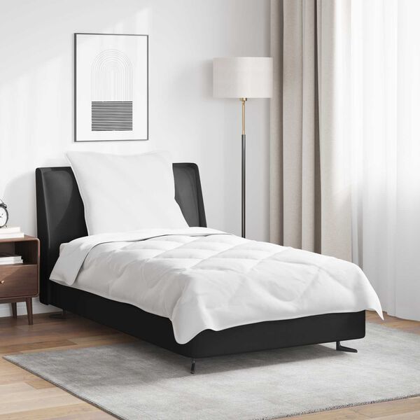 vidaXL Bettdecken Set mit Kissen 2 pcs Wei&szlig; Mikrofaser