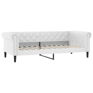 vidaXL Tagesbett Wei&szlig; 80x200 cm Kunstleder