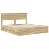 vidaXL Bettrahmen Sonoma-Eiche 180 x 200 cm Ingenieurs Holz