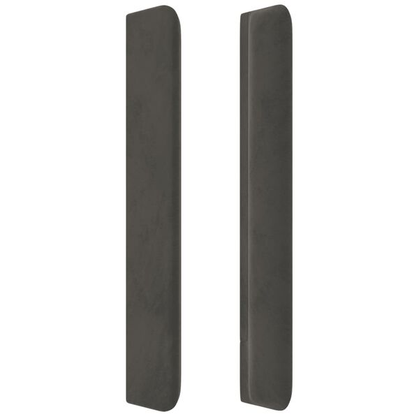 vidaXL Kopfteil mit Ohren Dunkelgrau 183x16x118/128 cm Samt