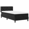 vidaXL Boxspringbett mit Matratze Schwarz 190 x 90 cm Samt