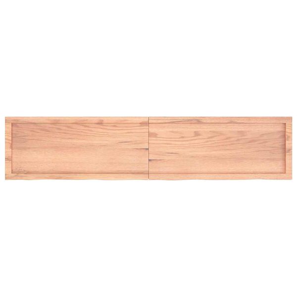 vidaXL Waschtischplatte Hellbraun 180x40x(2-4) cm Massivholz Behandelt