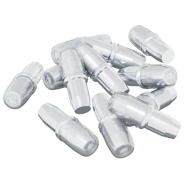 vidaXL Regalstecker 12 pcs Silber 7 x 16 mm Eisen