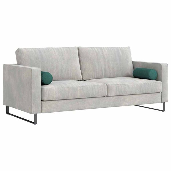 vidaXL Bolsterkissen 2 St&uuml;ck Dunkelgr&uuml;n &Oslash; 15 x 40 cm Stoff