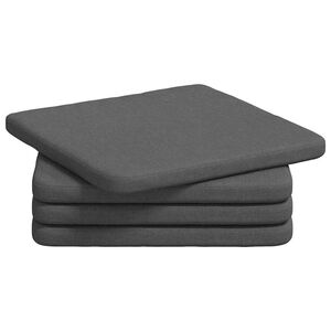 vidaXL Sitzkissen 4 stk. Stoff Dunkelgrau 40 x 40 x 3 cm
