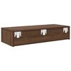 vidaXL Wandregal mit Schubladen Braun Eiche 80x33x17 cm Holzwerkstoff