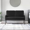 vidaXL Sofas mit Kissen 110cm Schwarz Sperrholz
