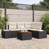 vidaXL Gartensofa-set mit Kissen 5 pcs Schwarz Poly-Rattan