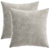 vidaXL Kissenbezug 2 pcs HEERLEN Hellgrau 35 x 35 cm Chenille-Stoff