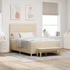 vidaXL Boxspringbett mit Matratze Creme 140 x 200 cm Stoff