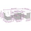 vidaXL 9-tlg. Garten-Sofagarnitur mit Kissen Grau Poly Rattan Akazie