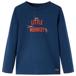 vidaXL Kinder-Langarmshirt Marineblau 92