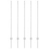 vidaXL Zaunpfosten 5 pcs Silber 120 cm Stahl