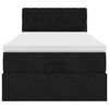 vidaXL Ottoman-Bett mit Matratze Schwarz 100x200 cm Samt