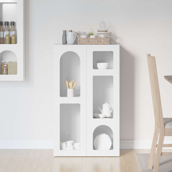 vidaXL Sideboard Hochglanz Wei&szlig; 59 x 35 x 100,5 cm Holzwerkstoff