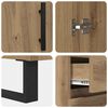 vidaXL Highboard Artisan-Eiche 69,5 x 34 x 180 cm Holzwerkstoff