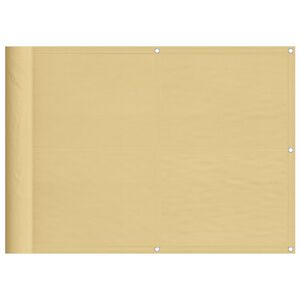 vidaXL Balkonsichtschutz Sandfarben 75x700 cm 100 % Polyester-Oxford