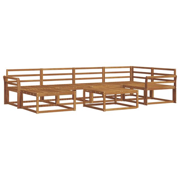 vidaXL Outdoor-Sofagarnitur 7 pcs Natur Massivholz Akazie